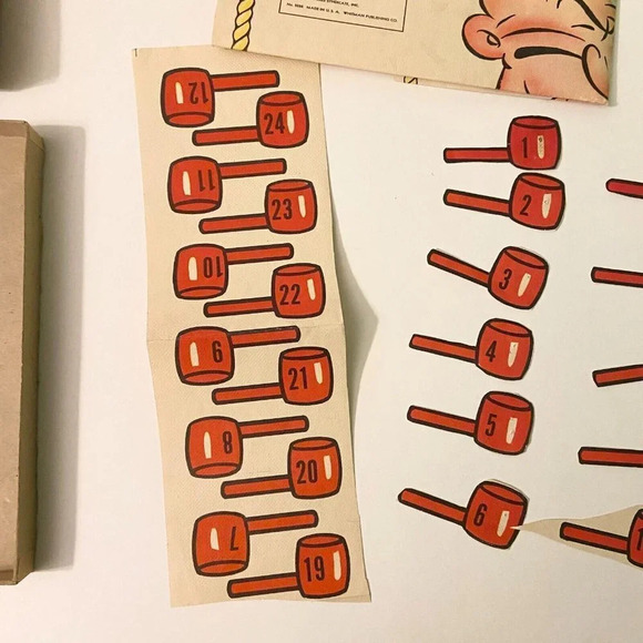 Vintage 1937 Popeye Party Game Where My Pipe Pin  The Sailor Whitman Game - Picture 13 of 16